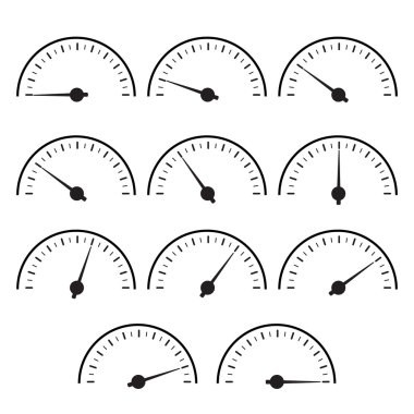 Temperature gauge set clipart