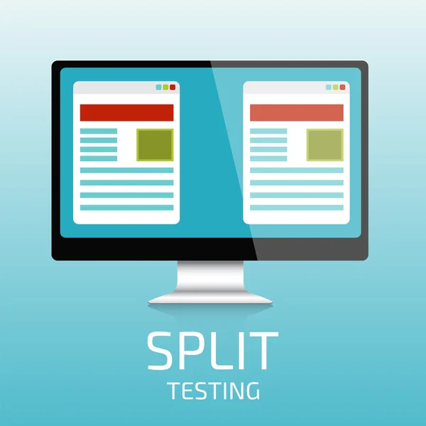 A-B vergelijking. Split testen — Stockvector