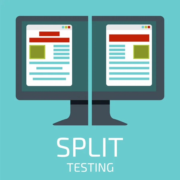 A-B vergelijking. Split testen — Stockvector