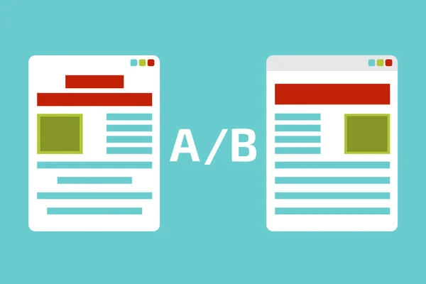 Comparação A-B. Ensaios por divisão — Vetor de Stock