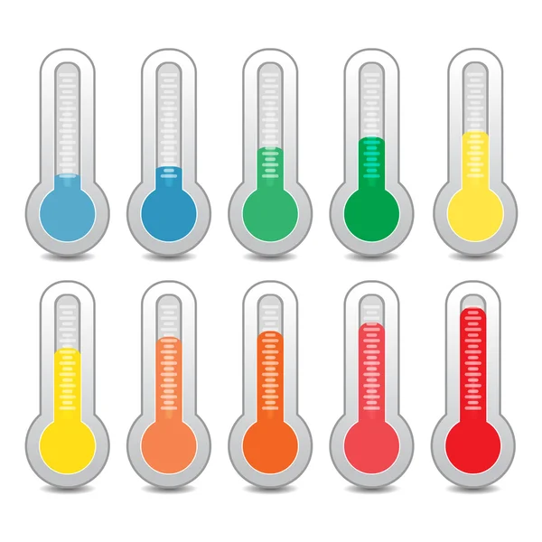 Zestaw mierników temperatury. — Wektor stockowy