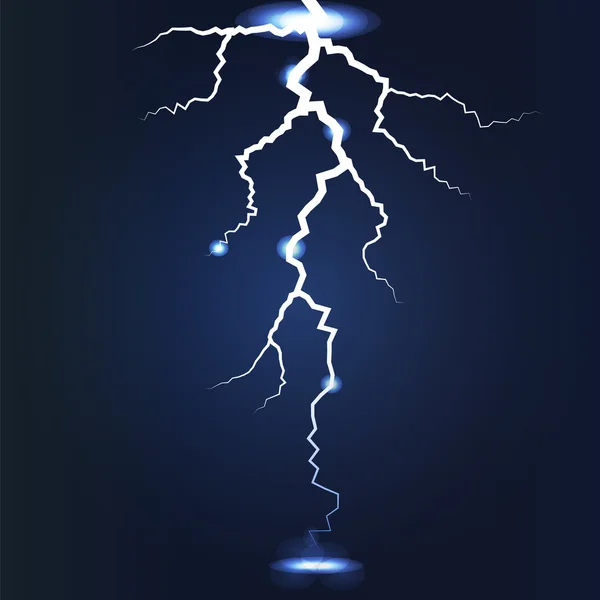 Lightning silhouettes in dark — Stock Vector