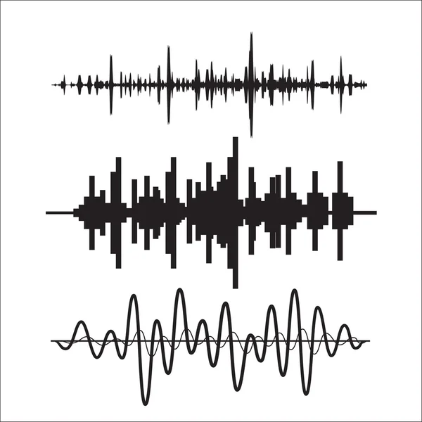 Set de ondas sonoras — Archivo Imágenes Vectoriales