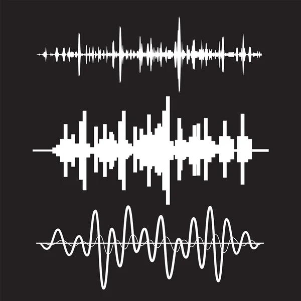 Sound waves set — Stock Vector