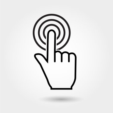 basılı parmak ile el