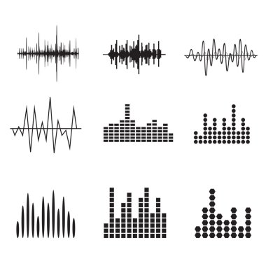 müzik soundwave simge seti