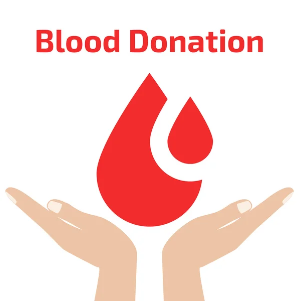 Donera blod logotyp — Stock vektor