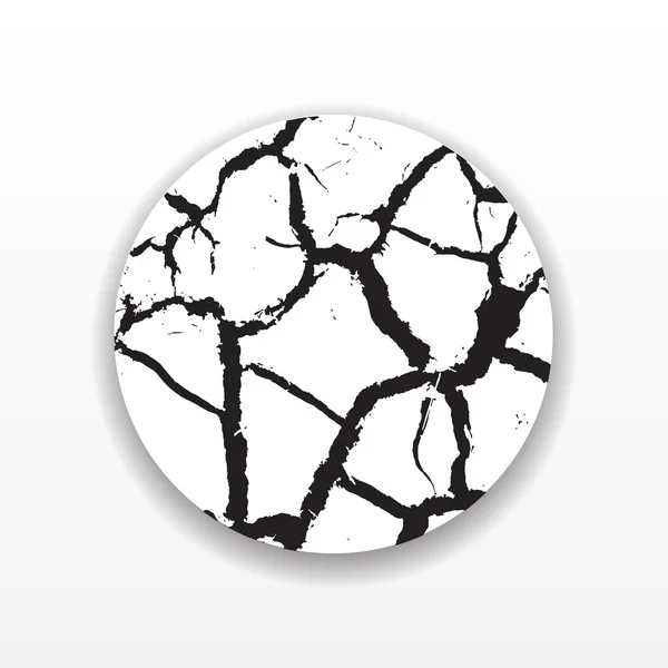 Terra Crack cerchio icona — Vettoriale Stock
