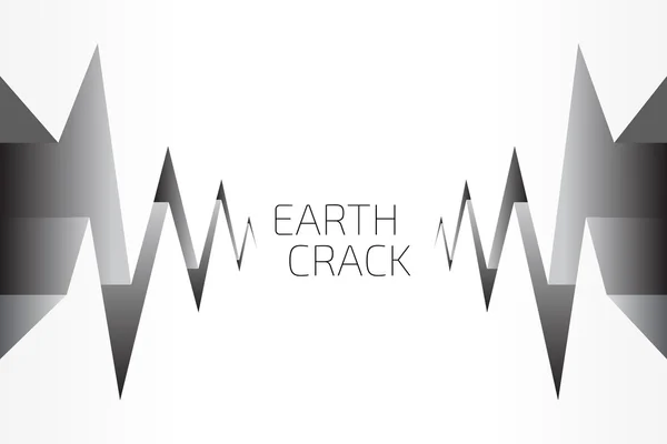 Svart jord sprickor — Stock vektor
