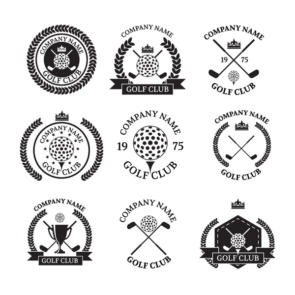 Golf club logo's set — Stockvector