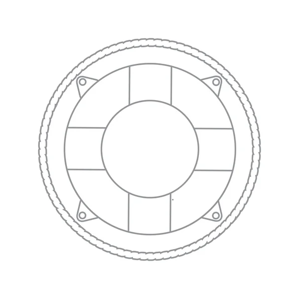 Icono lineal de la boya salvavidas — Archivo Imágenes Vectoriales