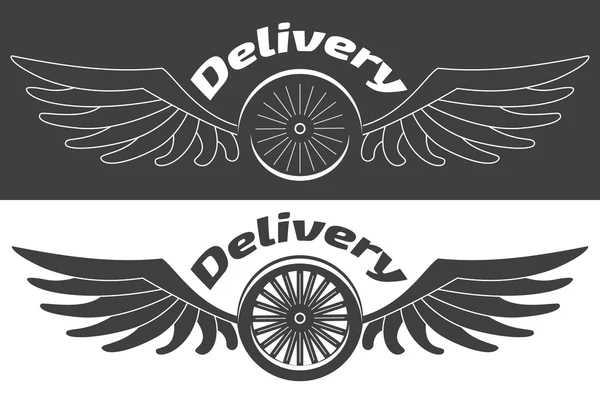 Logos delivery company — Stock Vector