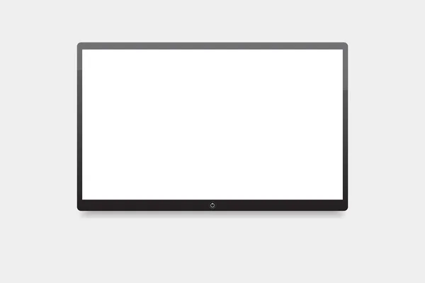 TV a schermo piatto in bianco — Vettoriale Stock