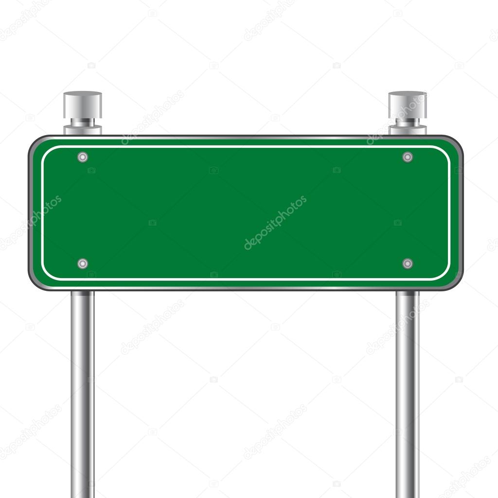 Road green sign
