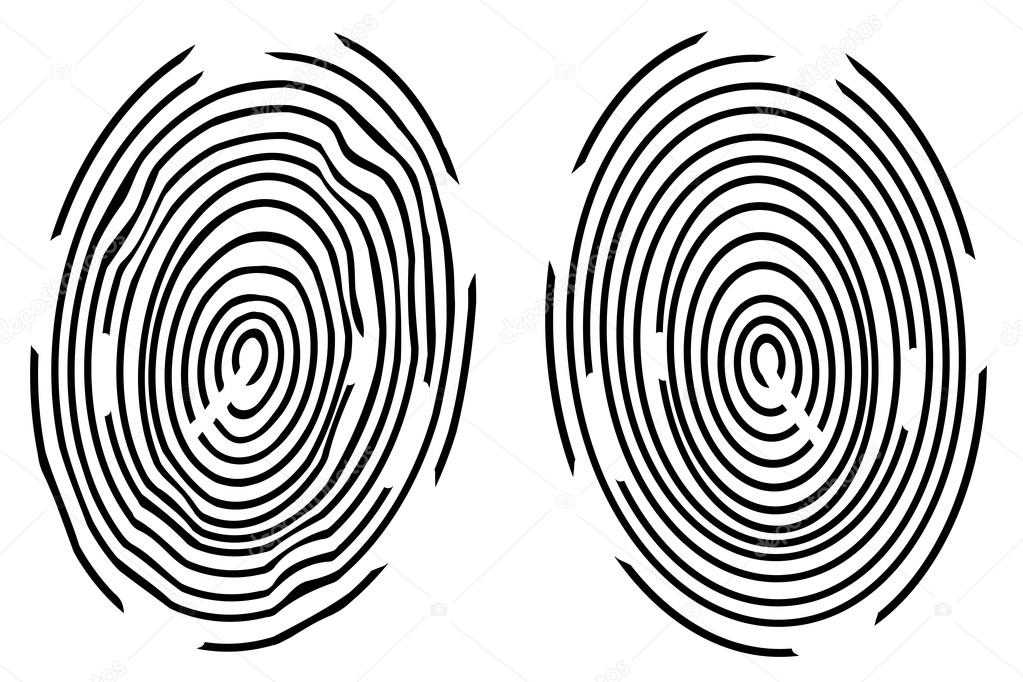 Two black fingerprints