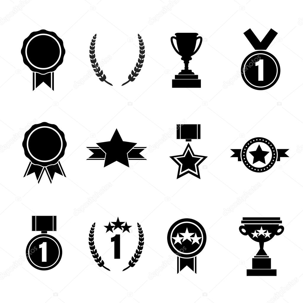 Set of black awards