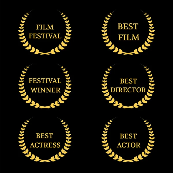 Nagrody filmowe złoty — Wektor stockowy