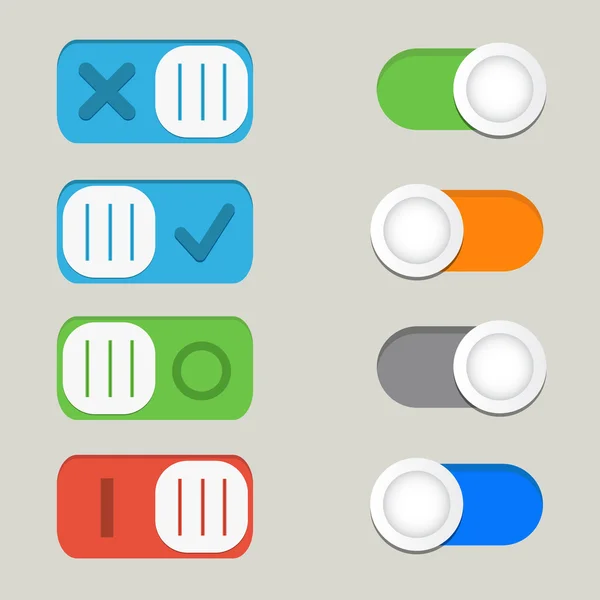 Toggle switch icons — Stock Vector