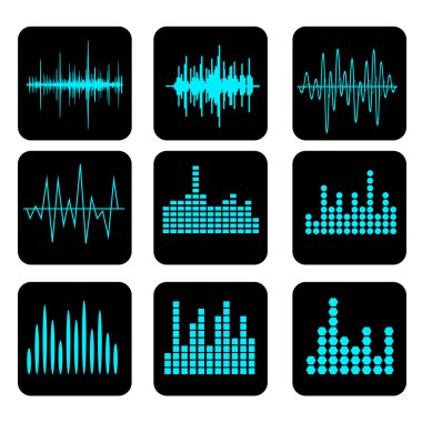 Ses dalgaları Icons Set