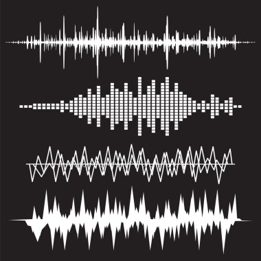Sound Waves Icons Set clipart