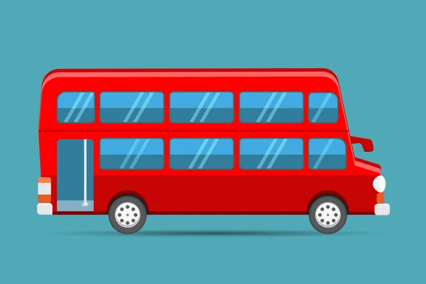 Double Decker Red Bus — Stock Vector