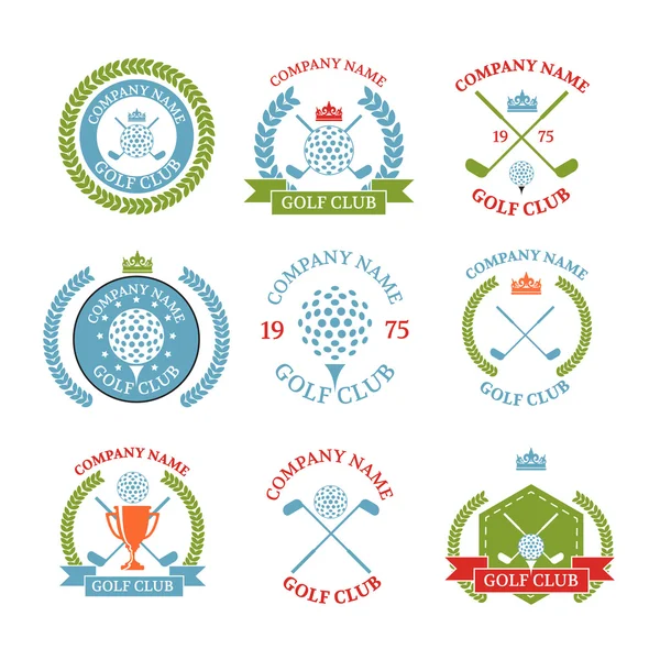 Гольф-клуб логотипи — стоковий вектор