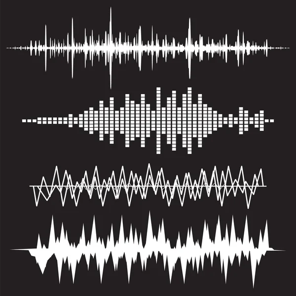 Set de iconos de ondas de sonido — Vector de stock