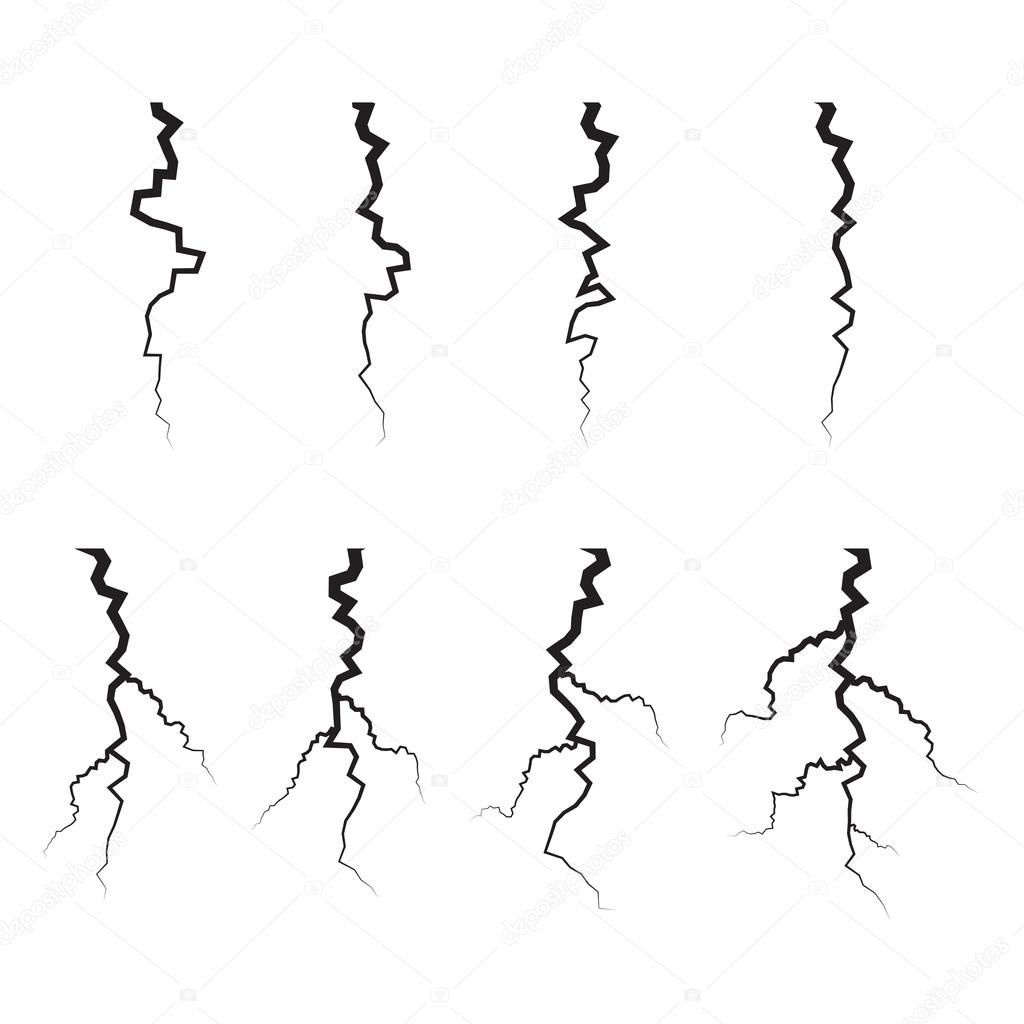 Black crack silhouettes