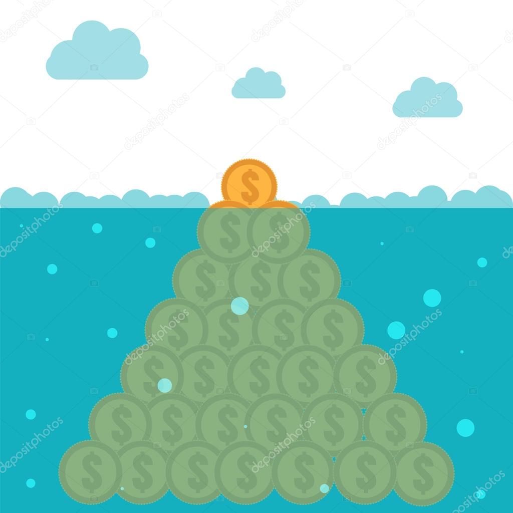 Iceberg of the coins icon