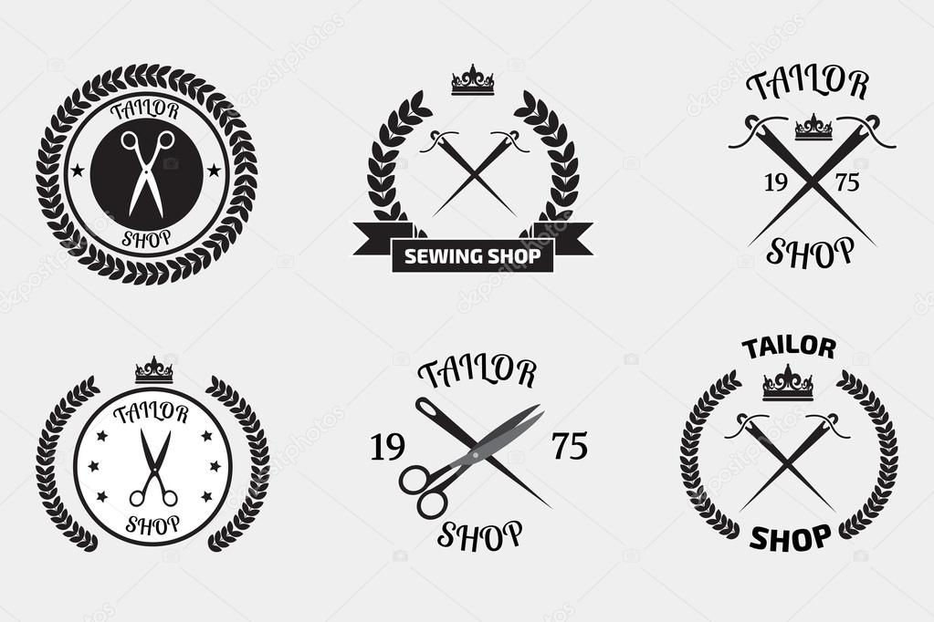 Tailor logo labels, emblems. Stock Vector by ©AnSim #82006138