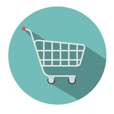 Süpermarket alışveriş sepeti simgesini