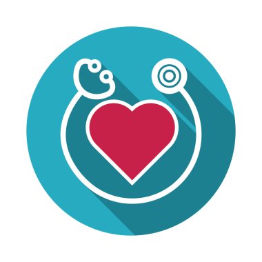 Kardiyoloji simgesi düz stil