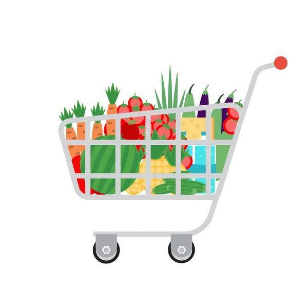 Carrinho de compras de supermercado —  Vetores de Stock