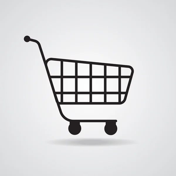 Supermercado carrinho de compras ícone —  Vetores de Stock