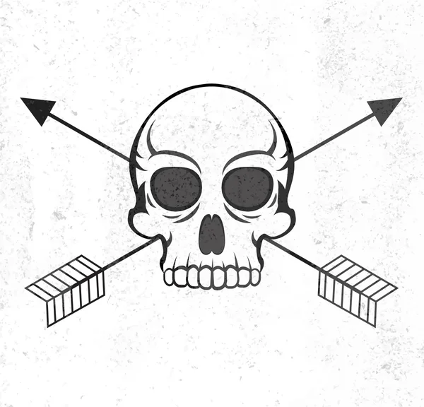 Логотип черепа человека — стоковый вектор