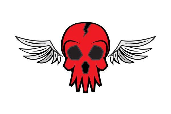 Logo du crâne des ailes — Image vectorielle