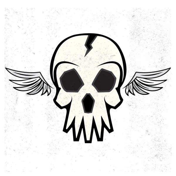 Логотип черепа крыльев — стоковый вектор