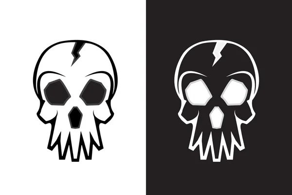 Cartoons mit Totenkopf-Logo — Stockvektor