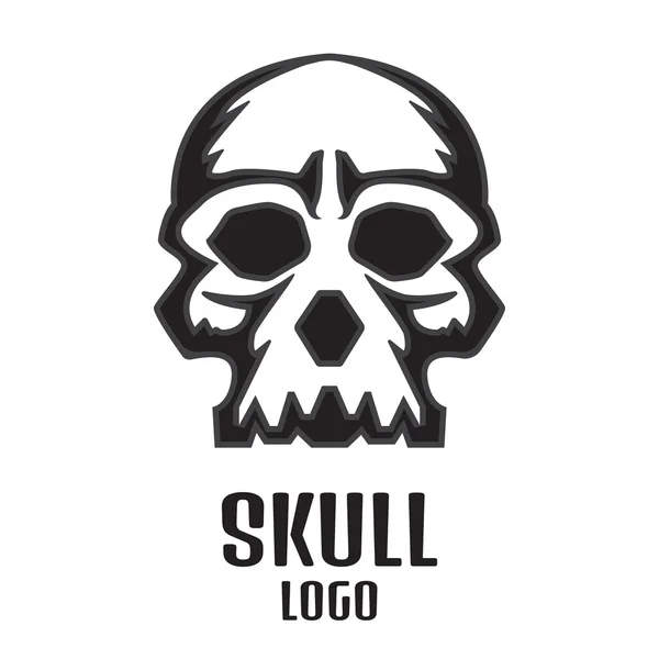Human skull logo — Stock Vector