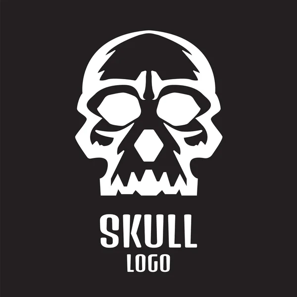 Human skull logo — Stock Vector