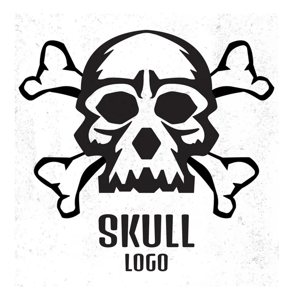 Human skull logo — Stock Vector