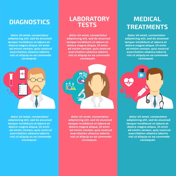 Set di banner medico — Vettoriale Stock