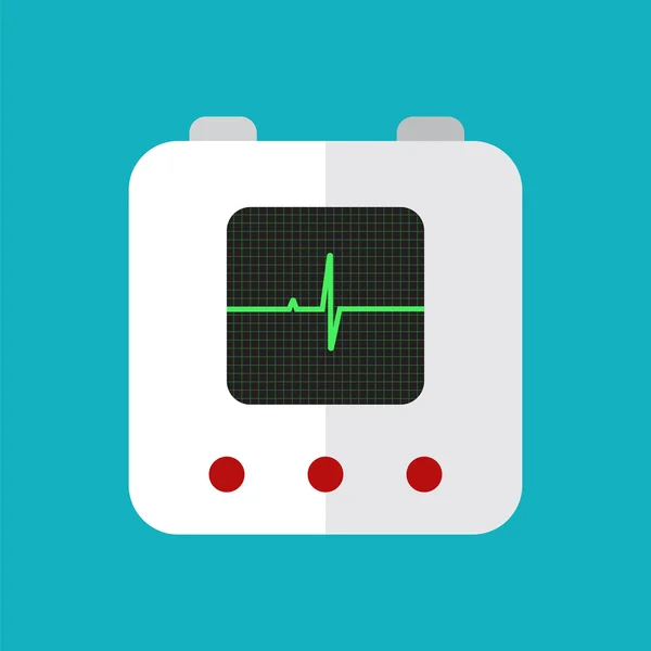 Defibrillator icon linear — Stock Vector