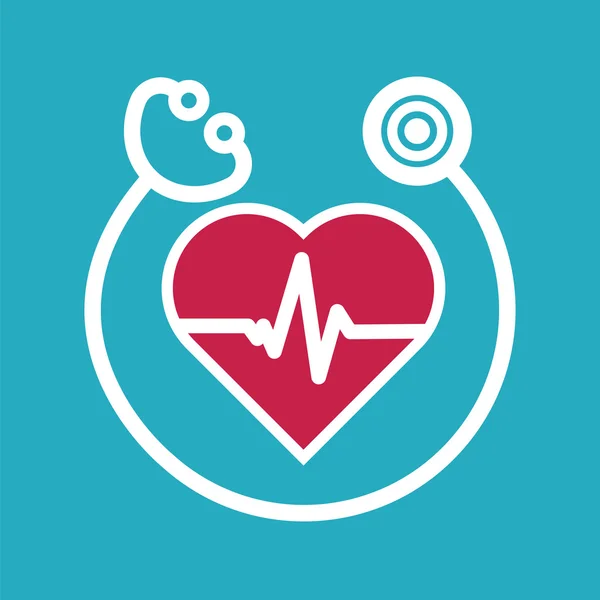 Icono de cardiología estilo plano — Archivo Imágenes Vectoriales