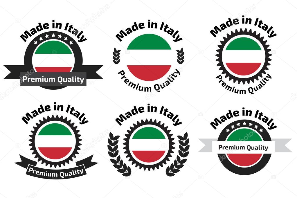 Made in Italy labels and badges