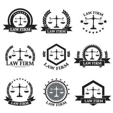 Law Firm logo set clipart