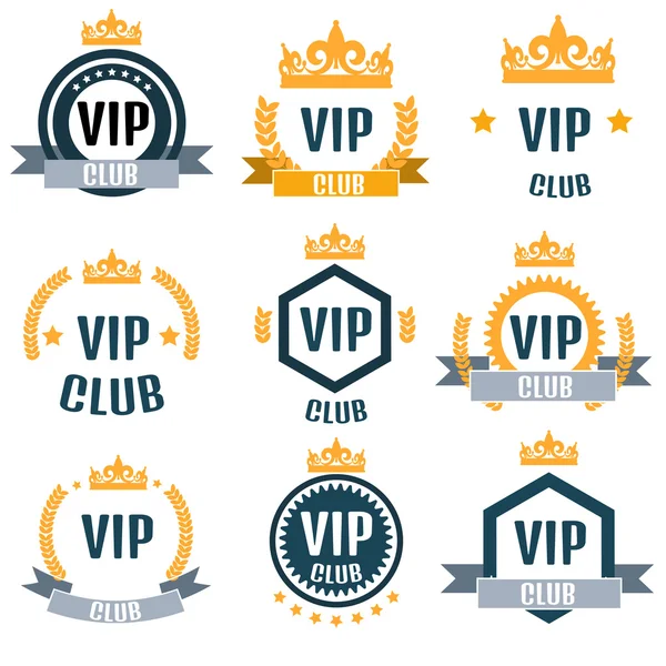 VIP club logos set — Stock Vector