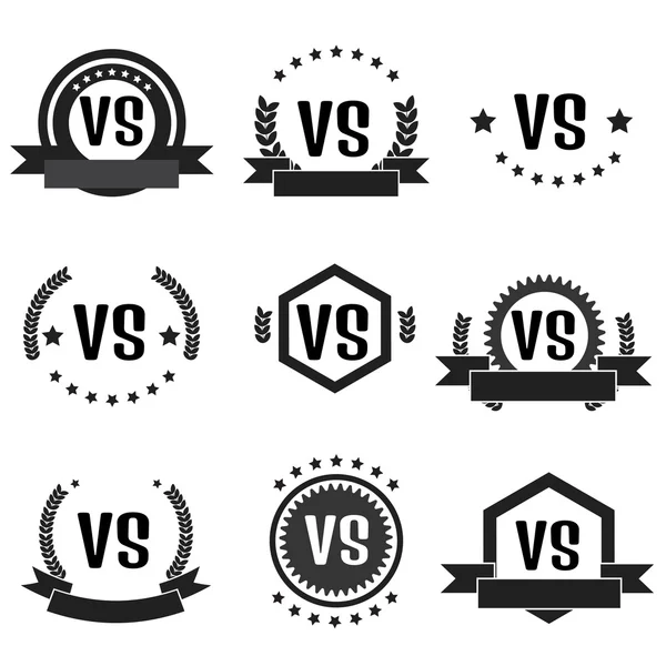 Conjunto logos versus — Archivo Imágenes Vectoriales