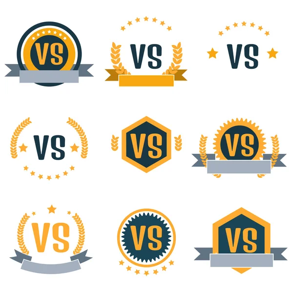 Conjunto logos versus — Vector de stock