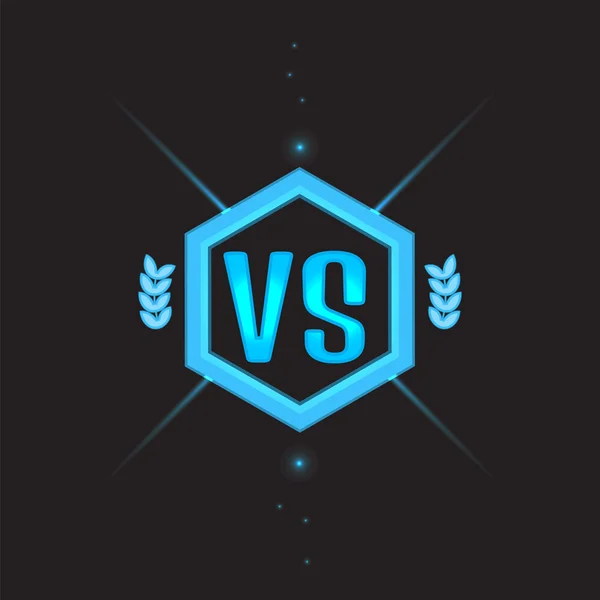 Bleu versus logo — Image vectorielle